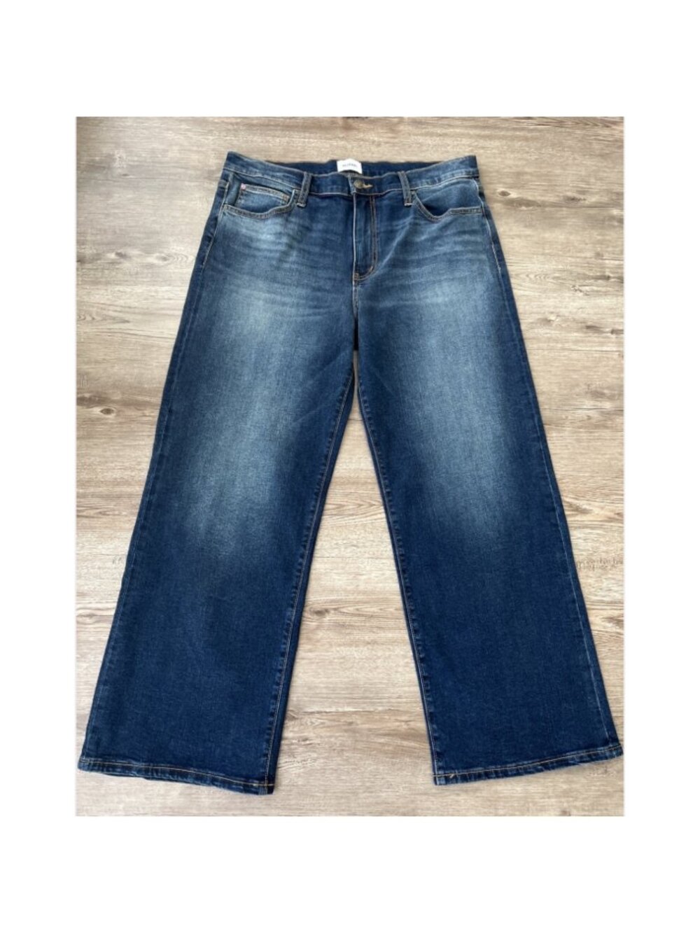 Hudson Rosalie High Rise Wide Leg Ankle Jeans Womens 32 Cassiopeia Dark Wash